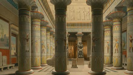 Ägyptischer Hof des Neuen Museums, 1853.