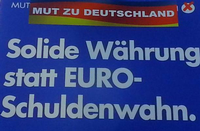 Mut zu noch mehr Deutschland: So überklebten AfD-Mitglieder die eigenen Plakate in Charlottenburg.