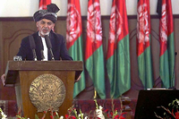 Der neue Präsident Aschraf Ghani bei der Amtseinführung.