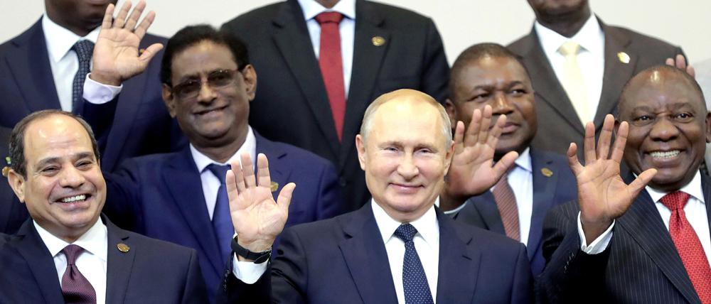 Russlands Präsident Putin beim ersten  Afrika-Russland-Gipfel 2019.