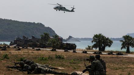 Amerikanische und südkoreanische Marineeinheiten bei der Militärübung „Cobra Gold“ am 3. März in Thailand. 