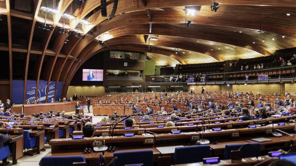 Parlamentarischen Versammlung des Europarats in Strassburg, 24.01.2023.