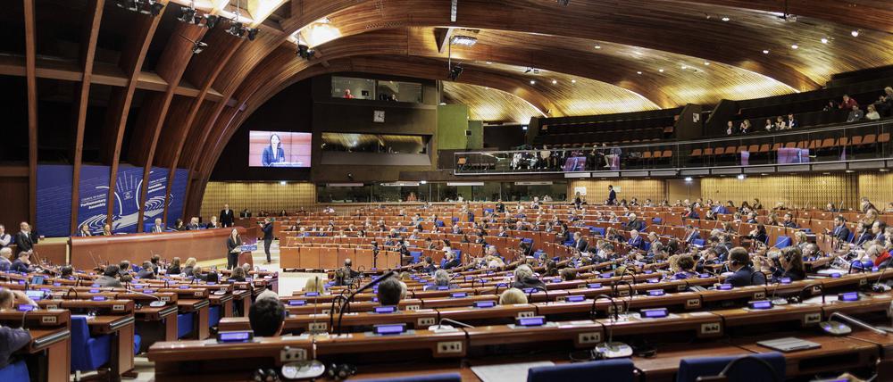 Parlamentarischen Versammlung des Europarats in Strassburg, 24.01.2023.