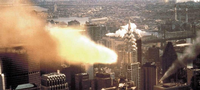 Im Hollywood-Film "Armageddon" wird New York von einem Asteroiden heimgesucht.