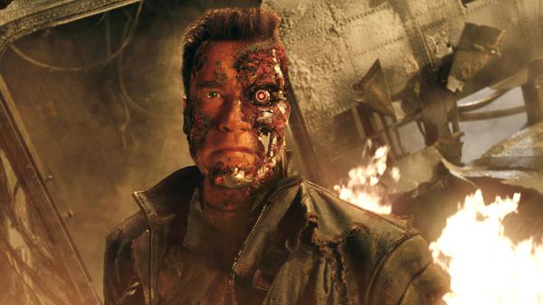 Arnold Schwarzenegger in dem Science-Fiction-Film Terminator 3.