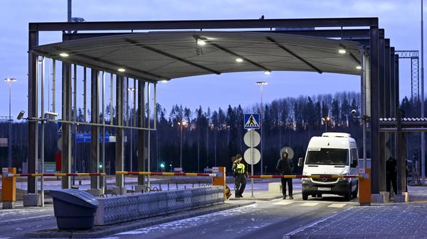 Die Grenzstation Nuijamaa zwischen Russland und Finnland.