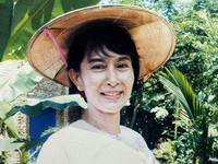 Myanmars Staatsrätin und de-facto-Regierungschefin Aung San Suu Kyi.