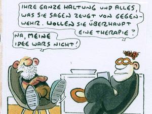 Ausschnitt aus Ralf Königs Comic "Harter Psücharter"