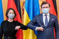 Annalena Baerbock, Außenministerin von Deutschland, trifft Dmytro Kuleba, Außenminister der Ukraine in Kiew