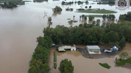 Dieses Foto zeigt das Ausmaß der Überflutungen in Cairns im Nordosten von Australien.