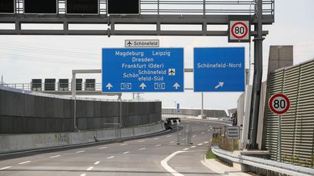 Autobahn Richtung Schönefeld.