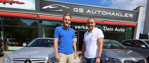 Automakler Potsdam. Max Gerlach und Franz Schönebeck (v.l.) sind die neuen "GS AUTOMAKLER" in Potsdam.