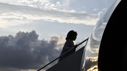 München, Pittsburgh, Grand Rapids: US-Vizepräsidentin Kamala Harris fliegt von einem Termin zum anderen.