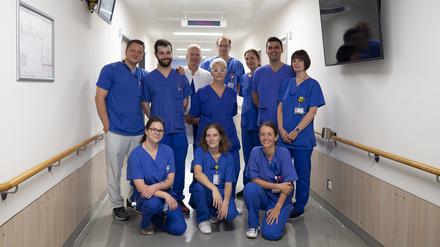 Das Team des Pneumologischen Beatmungszentrums im Potsdamer Klinikum Ernst von Bergmann.