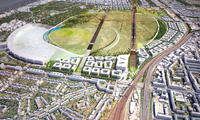 Zwei Pisten, viele Ideen. So sah ein 2013 diskutierter Bebauungsentwurf des Senats für den Flughafen Tempelhof aus.