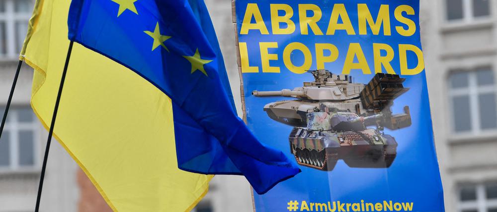 Demonstration zur Unterstützung der Ukraine in Brüssel