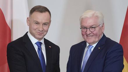 Bundespräsident Frank-Walter Steinmeier und Polens Präsident Andrzej Duda