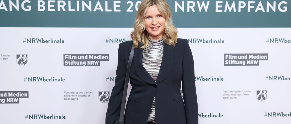 Endlich wieder richtig Berlinale. Veronica Ferres beim traditionellen NRW-Empfang, im Rahmen der Internationalen Filmfestspiele.