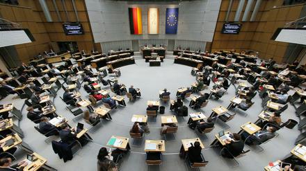 Eine Plenarsitzung im Berliner Abgeordnetenhaus. 