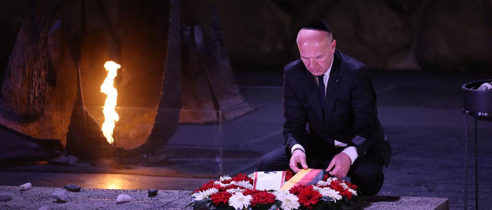 Berlins Regierender Bürgermeister Kai Wegner besucht während seiner zweitägigen Reise nach Israel die Holocaust-Gedenkstätte Yad Vashem.