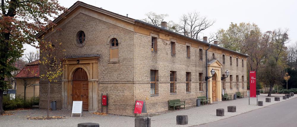 

Das Besucherzentrum an der historische Mühle am Park Sanssouci in Potsdam.