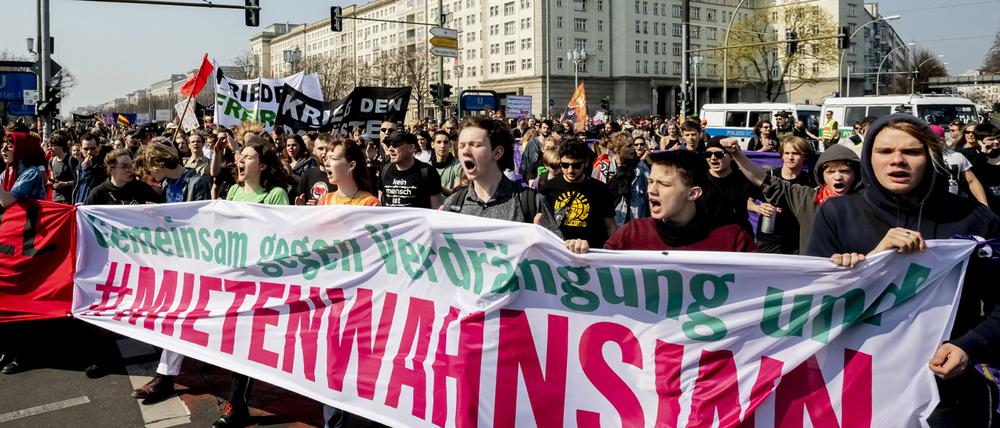 Damals protestierten Zehntausende: „Mietenwahnsinn“-Demo am 6. April 2019.