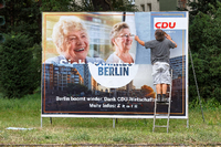 CDU-Wahlplakat für die Berlin-Wahl 2016.