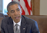 US-Präsident Barack Obama am Donnerstag während seiner Pressekonferenz im Weißen Haus.