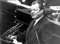 Bundeskanzler Willy Brandt 1972 im Bundestag