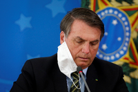 Jair Bolsonaro während einer Pressekonferenz in dieser Woche.