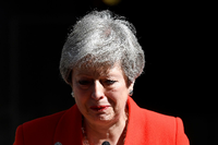 Theresa May bei ihrem Rücktrittsstatement am 24. Mai.