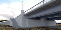An den Brückenköpfen sollen sechs Meter hohe Lichtstelen den Beginn der Überfahrung markieren.