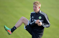 Im Training. Kevin de Bruyne ist Wolfsburg neuer Hoffnungsträger.