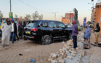 Einschüsse im Auto des Präsidenten Roch Marc Christian Kaboré in Burkina Faso.