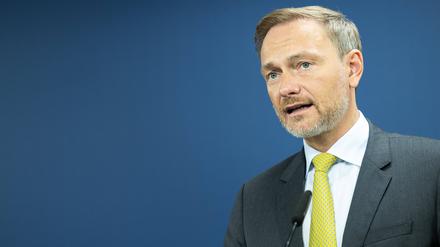 Bundesfinanzminister Lindner bei einer Pressekonferenz Mitte September.