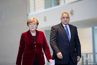 Bundeskanzlerin Angela Merkel mit dem bulgarischen Ministerpräsidenten Bojko Borissow.