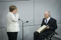 Bundeskanzlerin Angela Merkel und Bundestagspräsident Wolfgang Schäuble.
