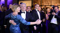 Angetanzt. Bundespräsident Joachim Gauck und seine Lebensgefährtin Daniela Schadt beim Bundespresseball im Hotel Adlon.