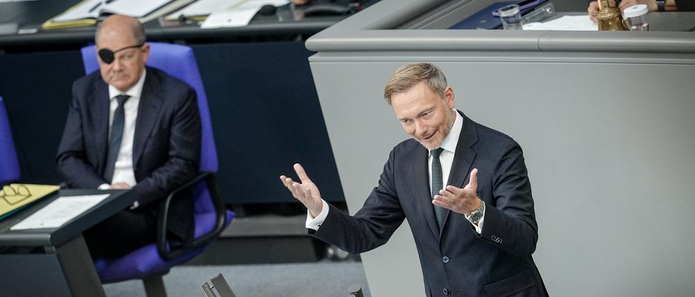 Christian Lindner (FDP) am 05.09.2023 im Bundestag.