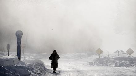 Im Nordosten Amerikas, hier das kandische Montreal, hat die derzeitige extreme Kälte zu Frostbeben geführt.