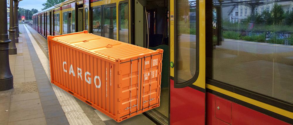 Waren könnten in Berlin künftig mit der S-Bahn ins Zentrum transportiert werden. (Bild-Montage)