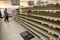 Myrtle Beach, South Carolina: Hamsterkäufe sorgen für leere Regale in Supermärkten.