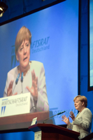 Bundeskanzlerin Angela Merkel (CDU) spricht am 21.06.2016 in Berlin auf dem CDU-Wirtschaftstag.