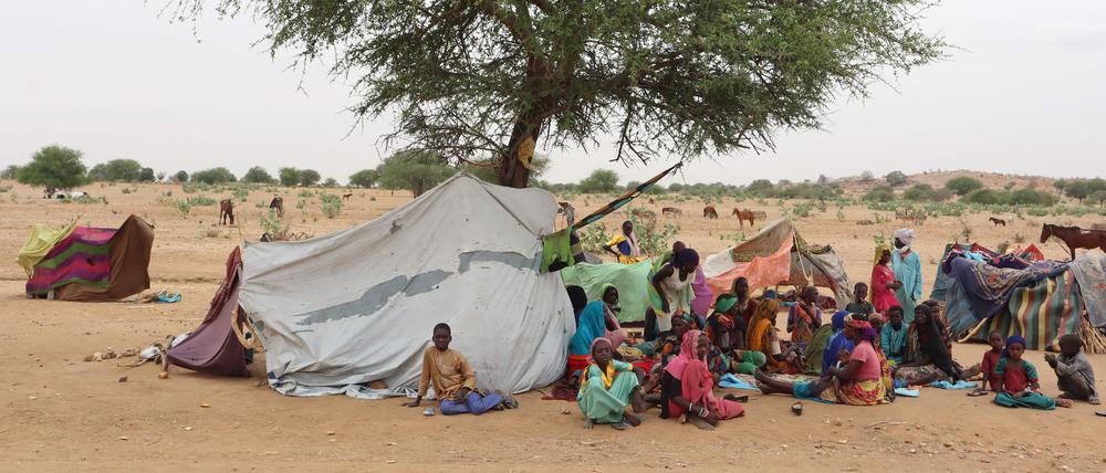 Menschen aus dem Sudan sind ins benachbarte Tschad geflohen.