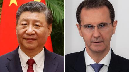 Xi Jinping (links) und Baschar al-Assad (rechts) in einer Fotocollage.