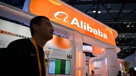 Alibaba-Messestand auf der China International Fair for Trade in Services (CIFTIS) in Peking Anfang September.