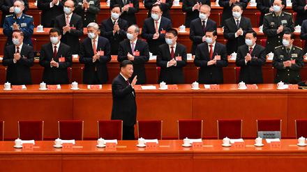 Xi Jinping bei der Eröffnungssitzung des 20. Nationalen Parteikongresses der KPCh im Oktober 2022. 