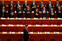 Lang lebe Xi: Der chinesische Präsident trifft im Volkskongress ein.