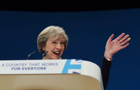 Goodbye, EU: Theresa May am Sonntag beim Parteitag der Konservativen in Birmingham.