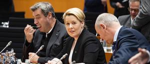 Franziska Giffey (SPD), Markus Söder (CSU), Dietmar Woidke (SPD).